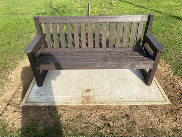 Mike Brown Bench in situ
