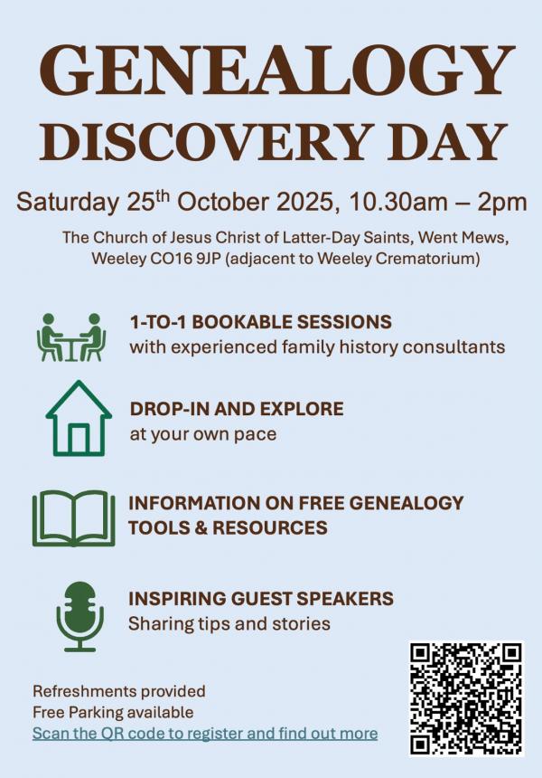 Genealogy Discovery Day October 2025